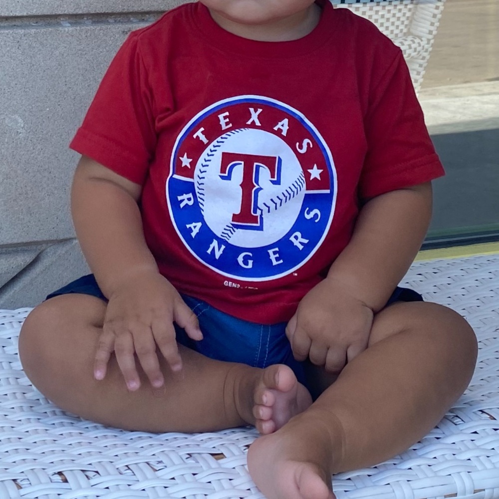 Toddlers Red Texas Rangers Shirt 18M